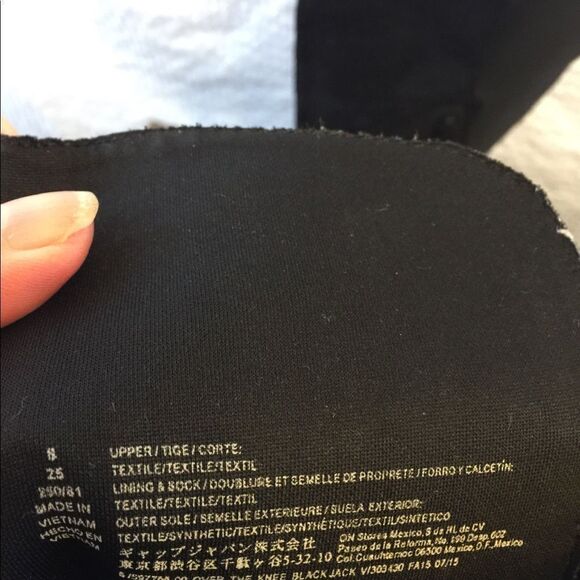 Sexy 20” black jack over knee biker boots size 8 - Picture 7 of 9